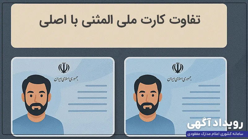تفاوت کارت ملی المثنی با اصلی چیست؟