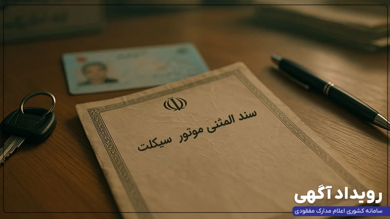 دریافت سند المثنی موتورسیکلت، مراحل، مدارک و هزینه‌ها